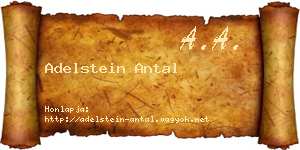 Adelstein Antal névjegykártya